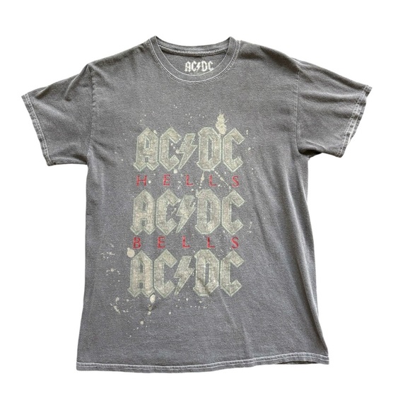 AC/DC Tops - AC/DC Logo Tee Woman’s Small Band Short Sleeve Tee With Crew Neckline